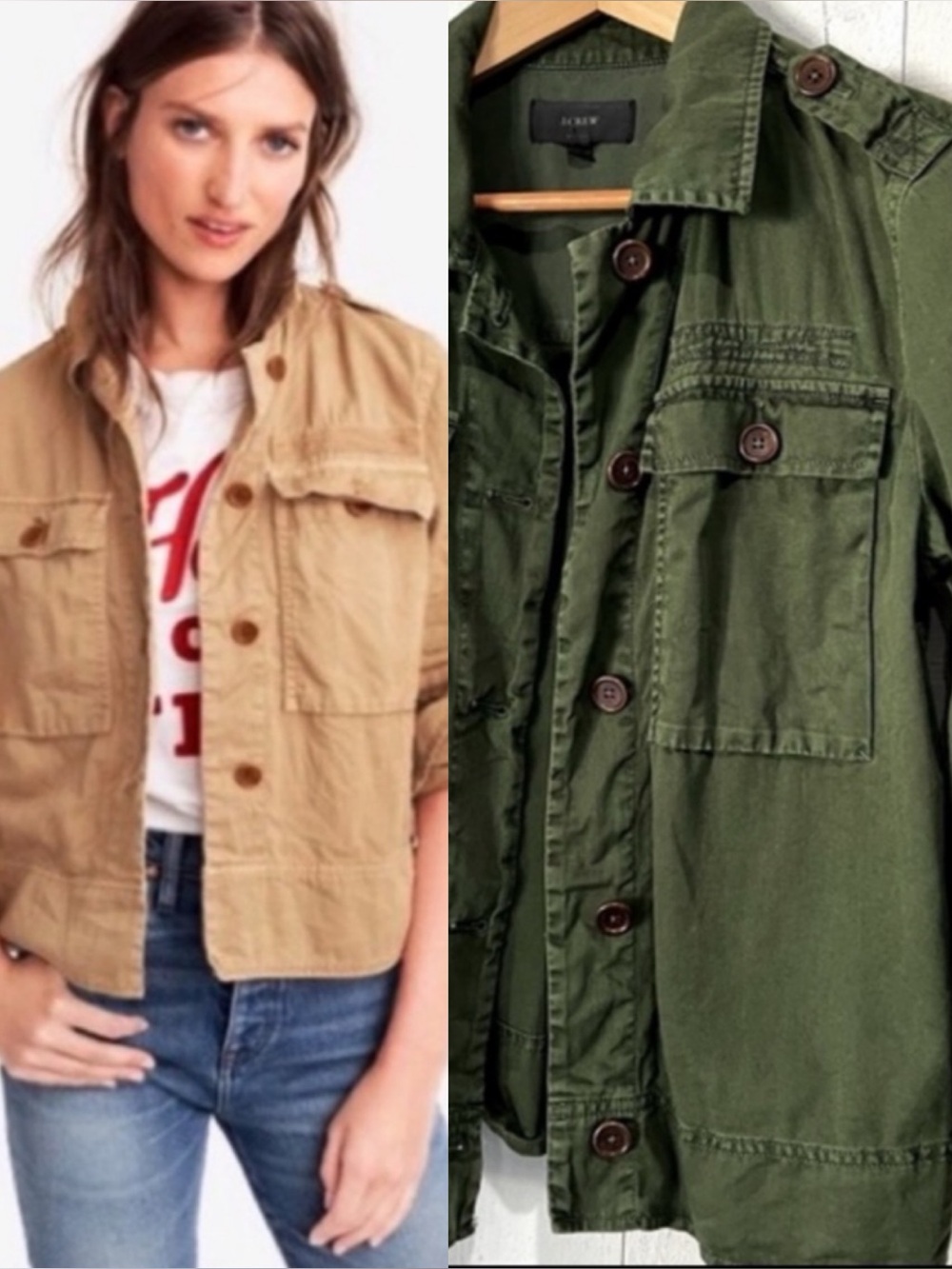 J.Crew Garment Dyed Safari Utility Shirt Jacket (Shacket)